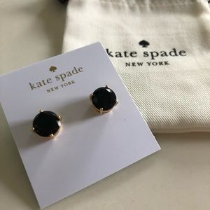 Kate Spade Black Round Studs
